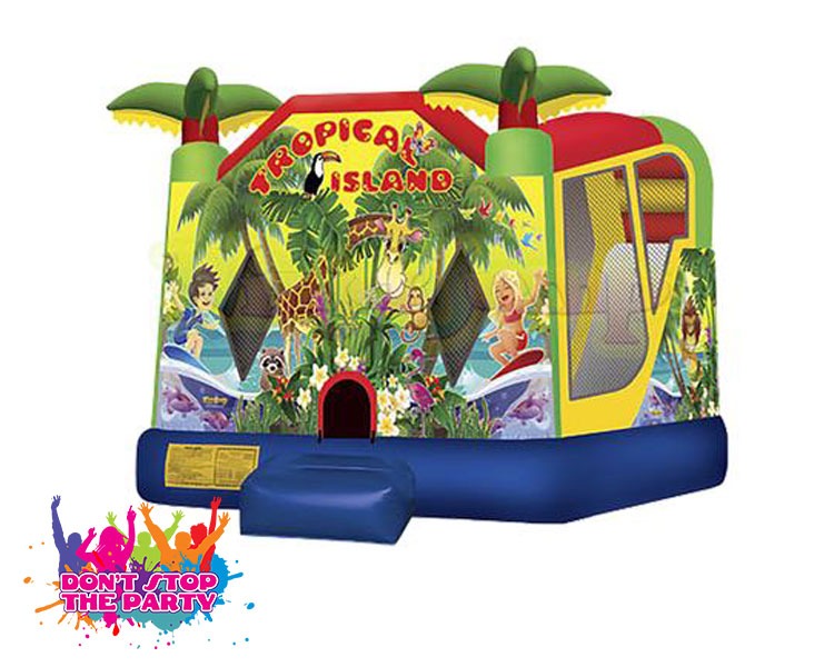 Tropical Island Combo Jumping Castle & Slide